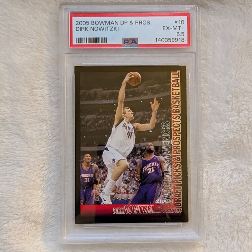 2005 BOWMAN DP&PROS Dirk Nowitzki #10 Grade EX-MT+ 6.5